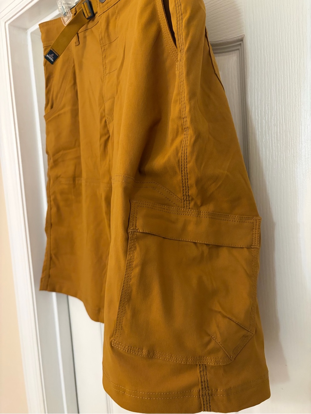 Prana Shorts Mens 34 Brown Zion Stretch Cargo Hiking Camping Belted Hiker 12 In - Picture 11 of 12